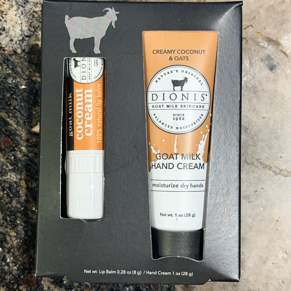 Dionis Goat Milk Hand Cream and Lip Balm Set